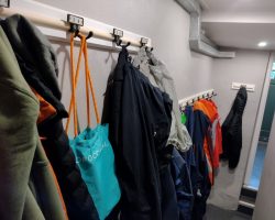 The hostel drying room